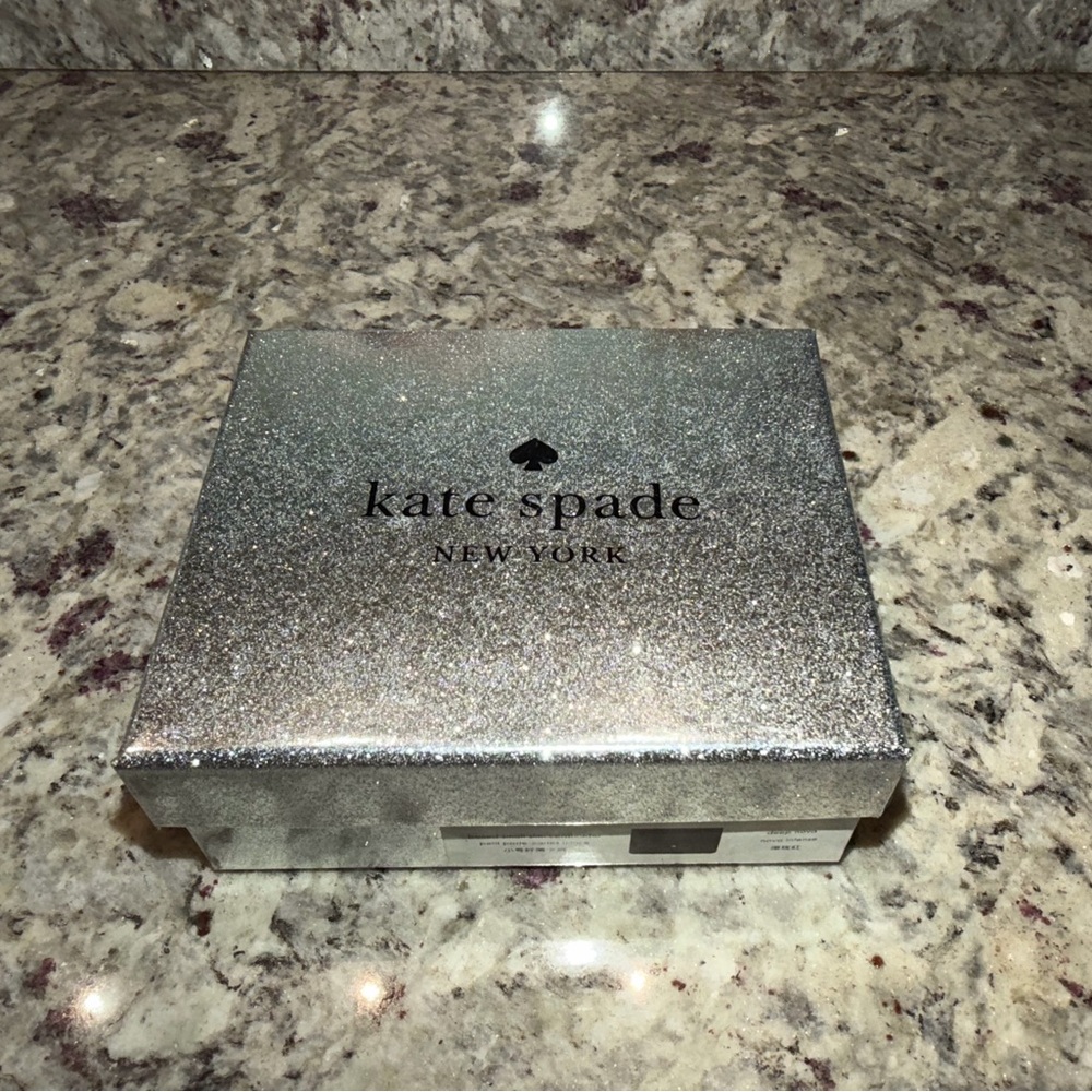 Kate Spade New York Small Card Holder Glitter Pink Purple